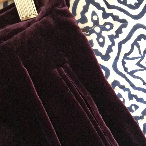 Adrieanne Vittadini purple velvet trousers in sz 2 - Picture 4 of 9
